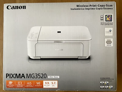NEW CANON PIXMA MG3520 WIRELESS ALL IN ONE PRINTER COPY SCAN INKJET PRINTER - Image 1 of 3