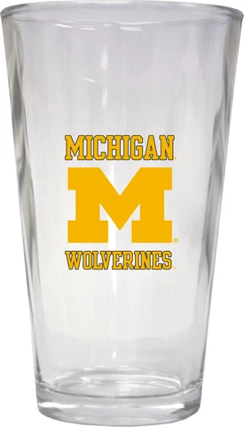 Michigan Wolverines 16 oz Pint Glass 3-Pack Cover