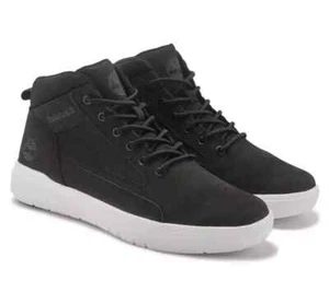 Timberland Allston Mid Lace Up Sneaker Black Nubuck 0A 69V5 W05 Men's Size 13 - Picture 1 of 5