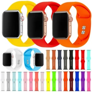 Correa de reloj deportiva de silicona 2 piezas para Apple Watch 7 6 5 4 3 38/42/41/45 mm nueva - Imagen 1 de 28
