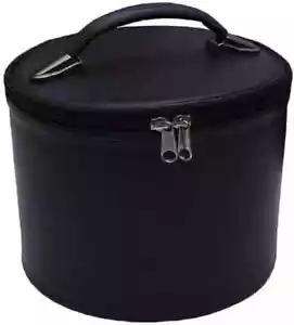 Regalia Lodge Masonic Fez Cap Case – Black Faux Leather Storage Bag with Handle - Picture 1 of 1
