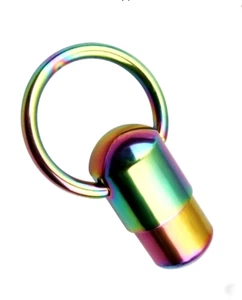 1 -14g 5/8 Rainbow Vibrating VCH Captive Ring + 2 Batterien Christina Haube Creme - Bild 1 von 1