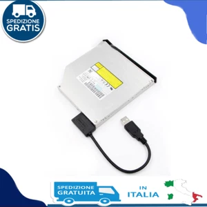 7+6 13Pin Connettore SATA Lettore DVD A USB 2.0 Cavo Adattatore Masterizzatore - Foto 1 di 9