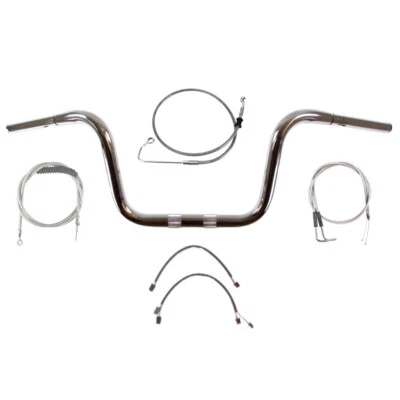 Kit de manillar colgante Ape 1 1/4" cromado 10" 2011-2015 Harley Softail Fatboy con ABS Foto 1 de 2