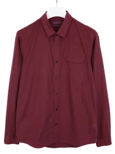 Calvin Klein Jeans Slim Fit Camicia Uomo Grande con Bottoni Aperto Collo Rosso - Foto 1 di 11