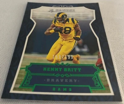 2016 Panini Football Kenny Britt St. Louis Rams Bravery Green #19 #'d 153/199 - Image 1 of 3