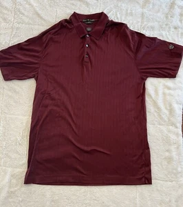 Tiger Woods Nike Golf Burgund 70/2 Doppel Mercerized Polo Herren L - Bild 1 von 6