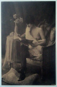 POSTKARTE FRANZÖSISCHES FOTOGRAFIE P. GAUDE AKT FRAU FOTO ORIGINAL SEHR SELTEN H - Bild 1 von 2
