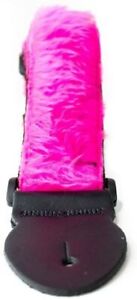 XL 59" Inch Length Pink Flurry Fluffy Fur Electric Acoustic Bass Guitar Centre
