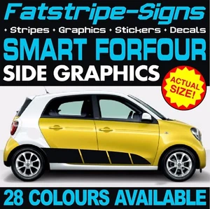 to fit SMART CAR FORFOUR GRAPHICS STICKERS STRIPES DECALS 1.0 1.3 1.5 W454 W453 - Picture 1 of 2