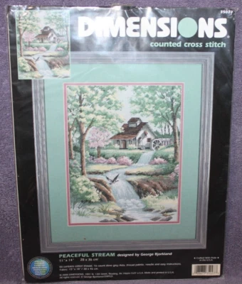 PEACEFUL STREAM cross stitch kit DIMENSIONS USA  NIP - Image 1 of 2