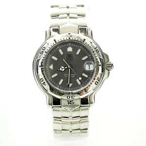 TAG HEUER 6000 WH1212-K1 PROF QUARTZ GRAY DIAL STAINLESS STEEL MENS WATCH - Picture 1 of 8