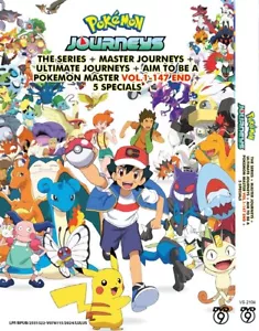 DVD ANIME POKEMON JOURNEYS: THE SERIES VOL.1-147 END + 5 SP ENG SUBS REG ALL - Picture 1 of 5