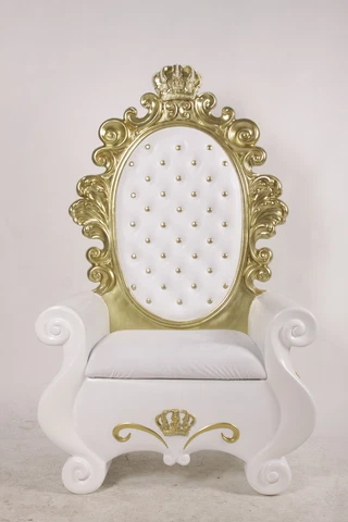 5.5' White King Throne Cover