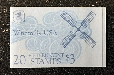 USA1980 #1738-1742a 15c Windmills - Unexploded Booklet of 20  #BK135 - Image 1 of 3
