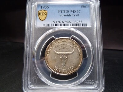 1935 MS67 Spanish Trail Silver Commemorative PCGS Certified Superb Gem - Image 1 of 4