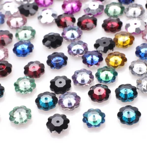 72pcs Torx Colour Glass Rhinestone Sew On Crystal Mesopores Faceted Clothing - Picture 1 of 27