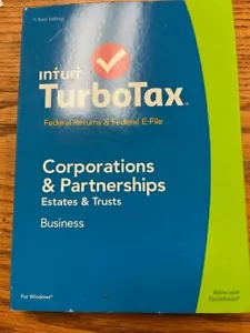 TurboTax 2014 BUSINESS CORPORATION PARTNERSHIP ESTATE & Trust CD Business Intuit - Picture 1 of 2