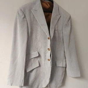 Blazer Navigante Gris Rayas Talla 42 S Lanificio Puro Tessuto Seersucker - Imagen 1 de 15