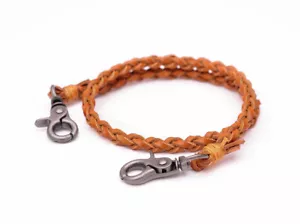 Llaveros tipo billetera de cuero trenzado con gatillo de 22" para hombre - Imagen 1 de 8
