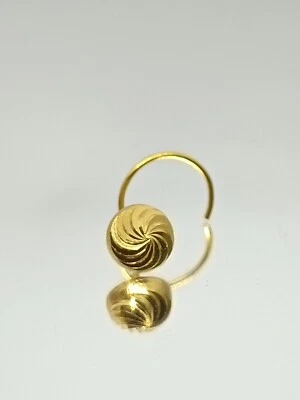 Piercing anillo perno prisionero nariz bola oro amarillo 14k oro macizo 5 mm  Foto 1 de 4