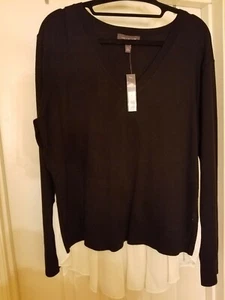  The Limited - schwarzer "MUST HAVE" Pullover - Gr. Large - Rockschwanz Plissee hinten. Neu mit Etikett - Bild 1 von 9