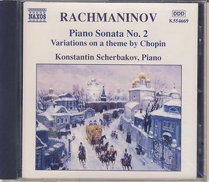 Rachmaninov - Scherbakov: Piano Sonata 2; Variations on a theme by Chopin New - Foto 1 di 2