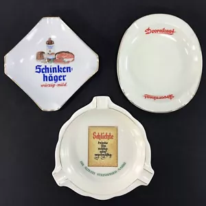 Lote de 3 ceniceros alemanes de colección cerámica Schinken Hager Bavaria - Imagen 1 de 10