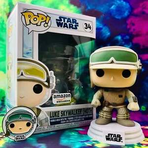 Luke Skywalker (Hoth) Amazon Exclusive Star Wars Funko POP! & Pin 34 Damaged Box - Picture 1 of 5