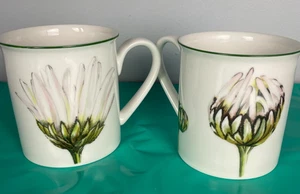 Villeroy & Boch Flora Daisy 3-5/8" Set of 2 Fine China Mugs - Picture 1 of 6