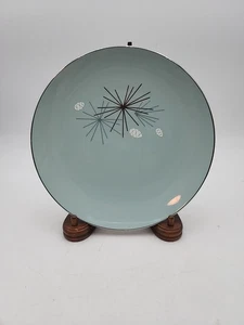 Franciscan SILVER PINE Atomic Salad Plate 8" Mid Century Modern Turquoise Blue - Picture 1 of 5