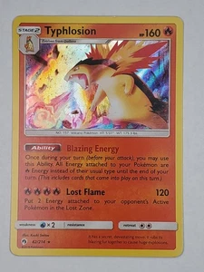 Typhlosion 42/214 Holo Rare SM: Lost Thunder LP English Pokemon - Picture 1 of 2
