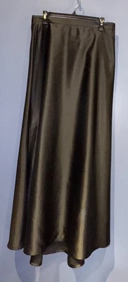 14 Falda Maxi Línea A Sirena Satén Cepillado Colección Tadashi Formal Separada Foto 1 de 3