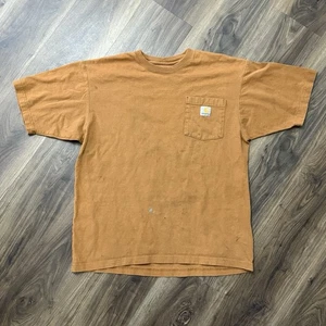 Vintage Carhartt Original Fit Pocket T-Shirt Herren M Workwear Tan Camel - Bild 1 von 3