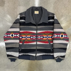 Vintage 70s Pendleton High Grade Western Wear Aztec Navajo Wool Jacket XL USA - Picture 1 of 6