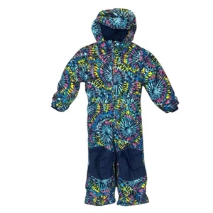 LANDS END Squall Snowsuit Tie Dye Insulated Waterproof Iron Knee Girls Size 5 - Picture 1 of 11