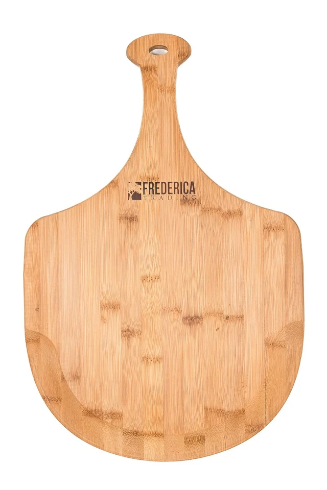 Premium Bamboo Extra Large Wooden Pizza Peel Paddle and Cutting Board With Handl