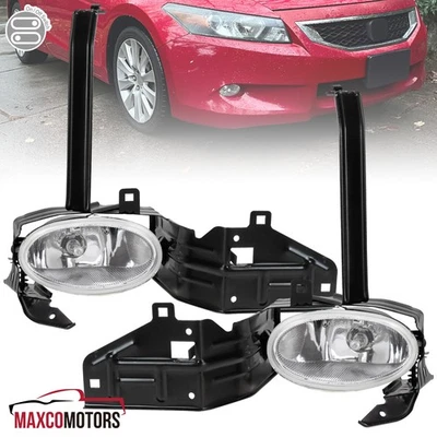 Fog Lights Fits 2008-2010 Honda Accord 2Dr Coupe Driving Bumper Lamps+Switch - Изображение 1 из 4