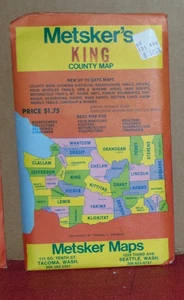 Mapa de Metsker del condado de King, Washington de principios de 1960 - Imagen 1 de 2