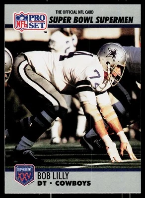 Bob Lilly, 1990-91 Pro Set Super Bowl XXV Silver, #85, Dallas Cowboys, - Image 1 of 2
