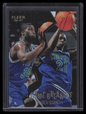 1996-97 Fleer Game Breakers 9 Isaiah Rider Kevin Garnett Foto 1 de 2