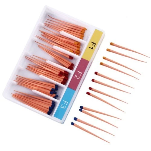 10Packs Endodoncia dental Puntas de gutapercha y papel absorbente F1.F2.F3 - Image 1 of 2