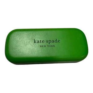 Kate Spade New York Green Hard Eyeglass Case • “So Happy to See You” Interior - Picture 1 of 7