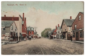 1912 Randolph, Maine - Main Street Storefronts - Vintage Postkarte - Bild 1 von 2