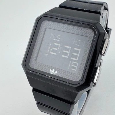 Adidas Reloj Digital Cuarzo ADP4003 Hombre 50m Negro Cuadrado Alarma Cronógrafo Nueva Batería Foto 1 de 4