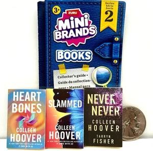 RARE 3 Book Series Heart Bones Slammed Never Never By Colleen Hoover Mini Brands - Imagen 1 de 6