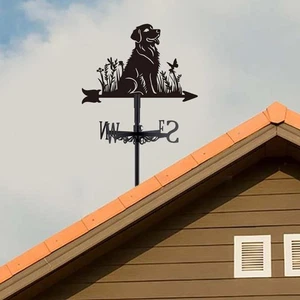 Dog Metal Weathervane Rustic Animal Wind Vane for Fence Farmhouse Terrace - Bild 1 von 7
