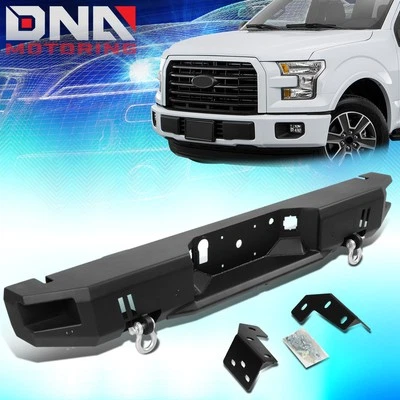FOR 2015-2019 FORD F150 PICKUP TRUCK HEAVY DUTY REAR STEP BUMPER W/ DUAL D-RINGS - Image 1 of 4