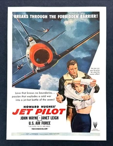 1957 John Wayne Janet Leigh photo "Jet Pilot" Movie Release COLOR promo print ad - Picture 1 of 1