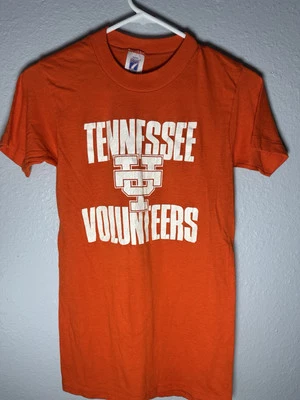 Винтажная мужская футболка Tennessee Volunteers размер Small оранжевый/белый логотип 7 ярлыков - Изображение 1 из 4
